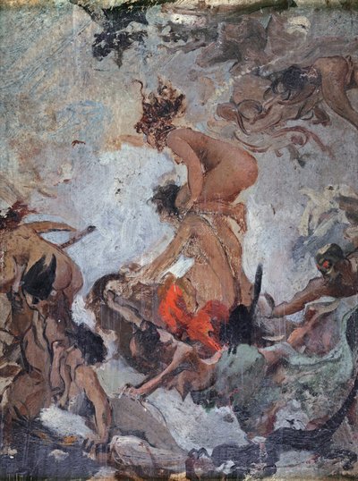 Sketch of Witches Going to Their Sabbath by Luis Riccardo Falero